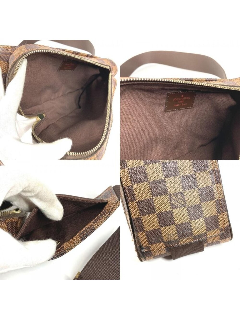 Louis Vuitton Belt Bag Geronimos Vintage Damier Canvas Ebene Brown - Picture 8 of 9